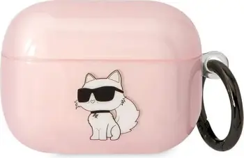 Mbrojtëse Karl Lagerfeld KLAPHNCHTCP për AirPods Pro, koleksioni Choupette, rozë