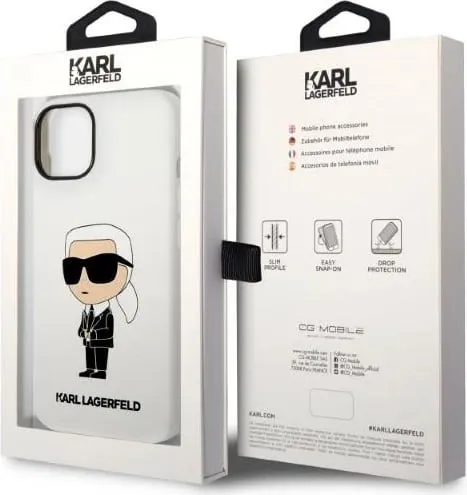 Mbulesë telefoni Karl Lagerfeld KLHCP14MSNIKBCH, për iPhone 14 Plus, hardcase silikon, e bardhë - 2