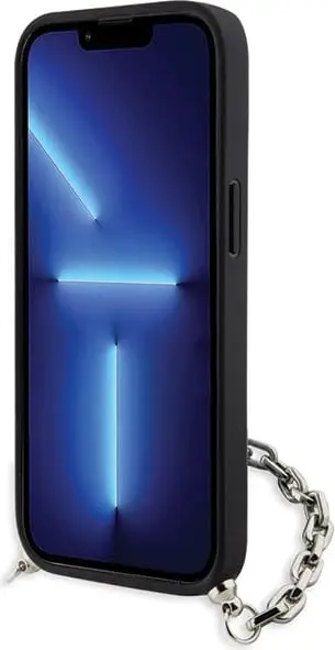 Mbulesë telefoni Karl Lagerfeld KLHCP14SSACKLHPK, për iPhone 14, hardcase Saffiano, e zezë