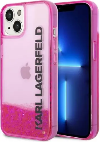 Kapak telefoni Karl Lagerfeld KLHCP14MLCKVF për iPhone 14 Plus 6.7", hardcase, lëng me shkëlqim, rozë