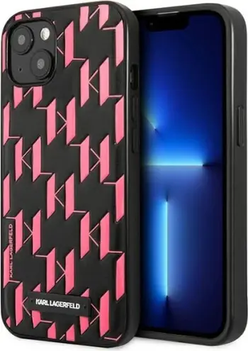 Mbështjellës Karl Lagerfeld KLHCP13SMNMP1P për iPhone 13 mini, hardcase, rozë