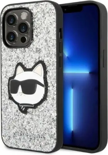 Mbështjellës Karl Lagerfeld KLHCP14XLNCHCP për iPhone 14 Pro Max 6.7", Glitter Choupette, rozë