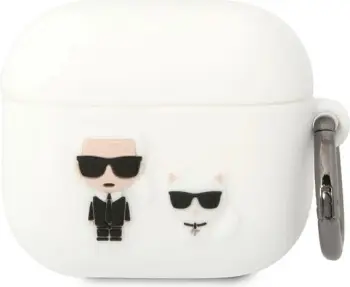 Kapak mbrojtës Karl Lagerfeld KLACA3SILCHWH për AirPods 3, silikon, e bardhë