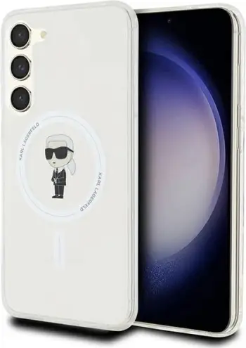 Mbështjellës Karl Lagerfeld IML Ikonik MagSafe për Samsung Galaxy S24, Transparent