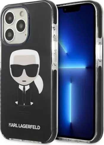 Mbulesë telefoni Karl Lagerfeld KLHCP13LTPEIKK, për iPhone 13 Pro 6.1", hardcase, e zezë