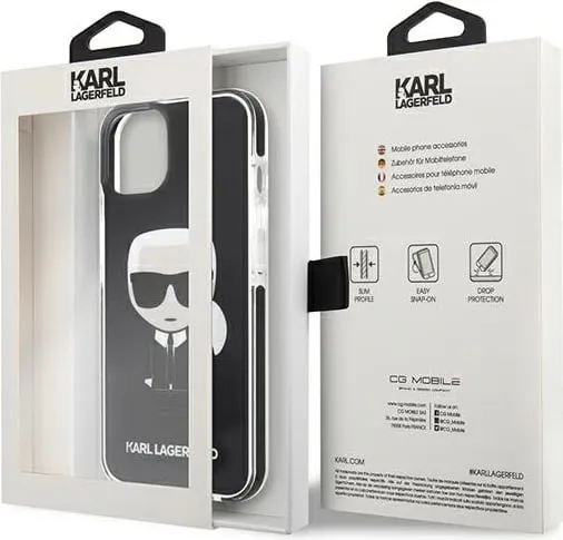 Mbulesë telefoni Karl Lagerfeld KLHCP13STPEIKK, për iPhone 13 mini 5.4", hardcase, e zezë - 3