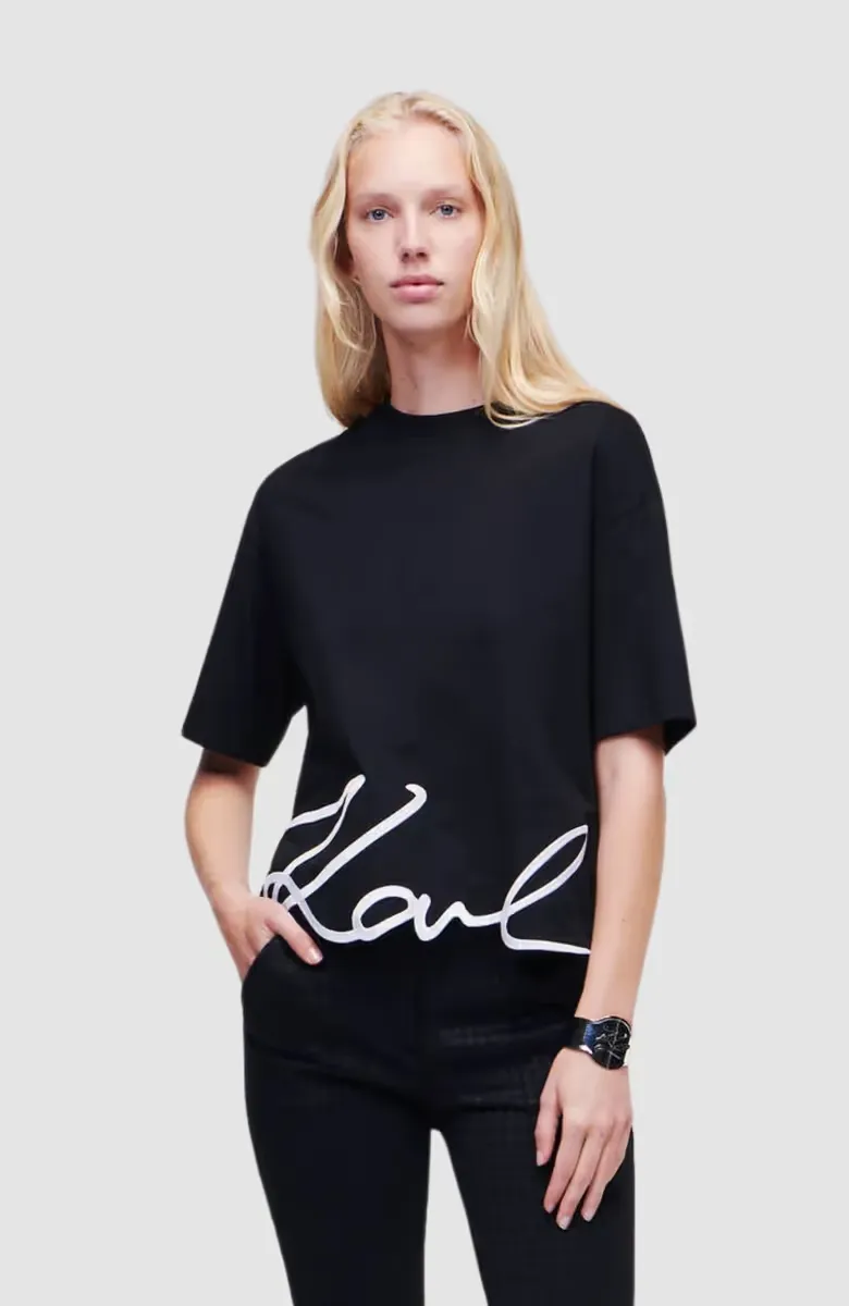 Karl Signature Hem T-Shirt - 1