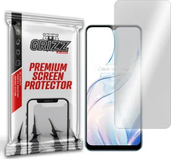 Xham mbrojtës hibrid GrizzGlass për Realme C30s, transparent