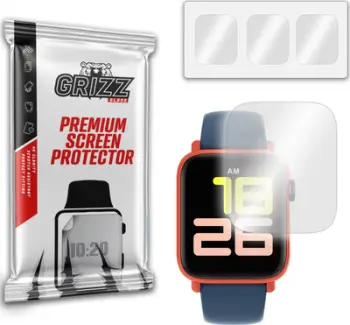 Mbrojtëse ekrani për smartwatch GrizzGlass Hydrofilm WQS19, 3 copë, hidrogel transparent
