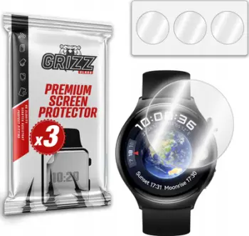 Mbrojtëse ekrani GrizzGlass Hydrofilm për Huawei Watch 4, hidrogel, transparente
