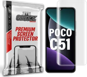 Mbrojtës ekrani GrizzGlass Hydrofilm për Xiaomi Poco C51, hidrogel, transparent