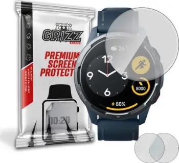 Foli mbrojtëse mat GrizzGlass për Xiaomi Watch Color 2, set 2 copë, transparente