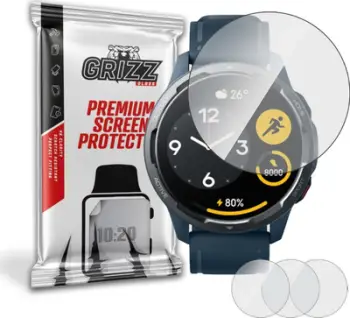 Folie mbrojtëse GrizzGlass Hydrogel për Xiaomi Watch Color 2, set 3 copë, transparente