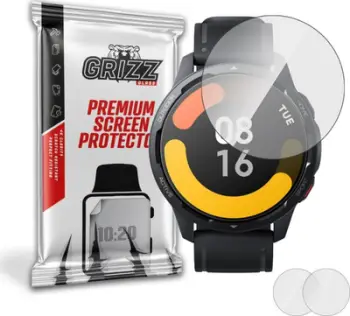 Xham mbrojtës GrizzGlass Hybrid Glass, për Xiaomi Watch S1 Active, set 2 copë, transparent