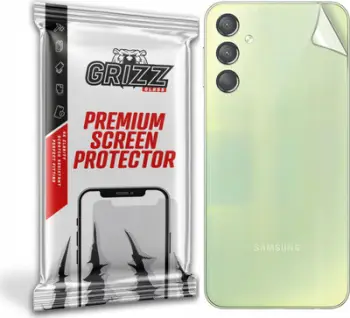 Foli mbrojtëse e pasme GrizzGlass SatinSkin për Samsung Galaxy A24 4G, sipërfaqe satine, transparente