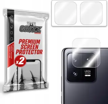 Mbrojtës kamerë GrizzGlass për Xiaomi 13 Pro, xham hibrid, 2 copë, transparent