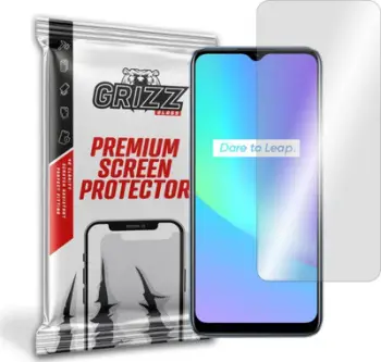 Xham mbrojtës hibrid GrizzGlass për Realme C25s, transparencë e lartë