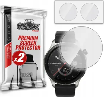Mbrojtëse ekrani GrizzGlass Amazfit GTR 4, xham hibrid, transparente