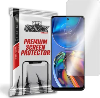 Xham mbrojtës hibrid GrizzGlass për Motorola Moto E32, transparencë e lartë, veshje oleofobike