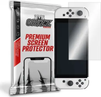 Xham mbrojtës hibrid GrizzGlass për Nintendo Switch OLED, transparencë e lartë