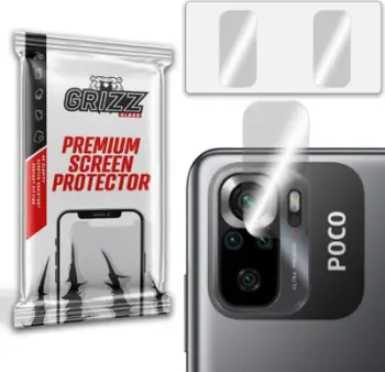 Mbrojtës xhami për kamerë GrizzGlass për POCO M5s, set 2 copë, transparent