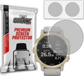 Folie mbrojtëse GrizzGlass Garmin Descent Mk2s, matte, 2 copë, transparente