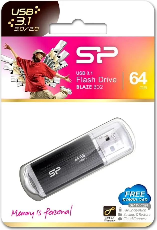 USB Silicon Power Blaze B02 (SP064GBUF3B02V1K), 64GB - 8
