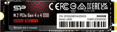 Disk SSD Silicon Power UD90, 500GB, M.2 2280 PCI-E x4 Gen4 NVMe - 1