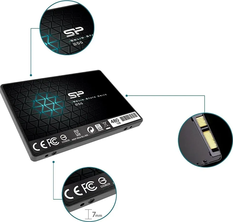 Disk SSD Silicon Power Slim S55, 2.5", 480GB, SATA III - 6