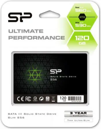 Disk SSD Silicon Power Slim S56, 120GB, 2.5" SATA III, 560 MB/s, i zi
