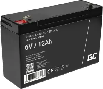 Bateri Green Cell AGM, 6V, 12Ah