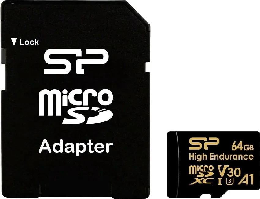 Kartë memorie Silicon Power High Endurance, microSDXC, 64GB, e zezë - 1