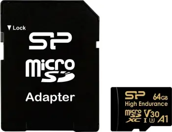 Kartë memorie Silicon Power High Endurance, microSDXC, 64GB, e zezë