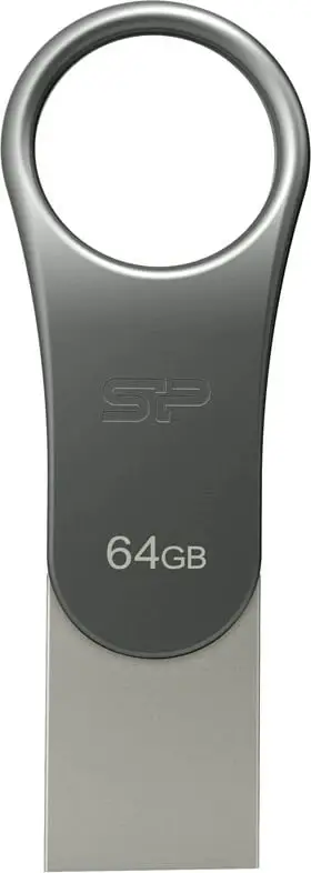 USB Silicon Power Mobile C80, 64GB, USB Type-A/USB Type-C, titan