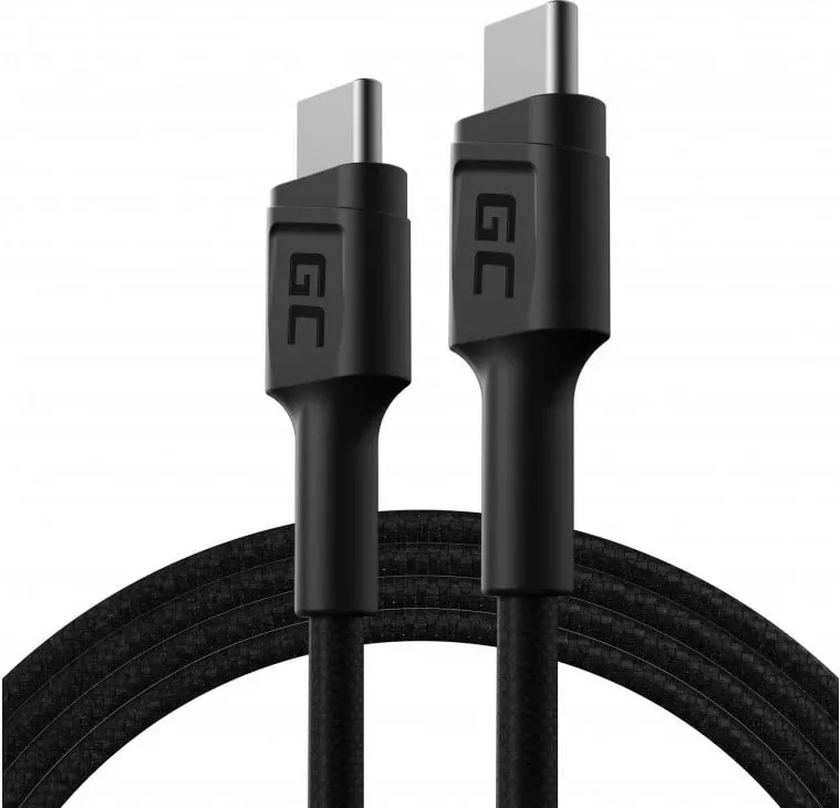 Kabllo Green Cell USB-C GC PowerStream, 1.2m, 60W, e zezë - 1