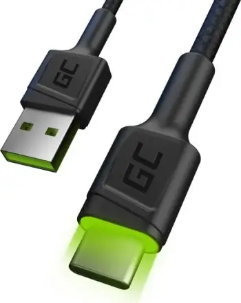 Kabllo Green Cell KABGC22, USB në USB-C, 120cm, e zezë