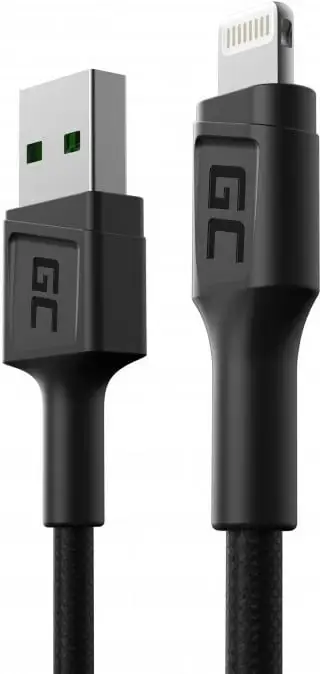 Kabllo USB-A në microUSB Green Cell, 0.3 m, e zezë