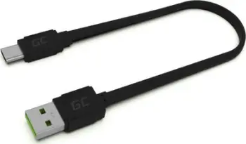 Kabllo USB Green Cell KABGC03, USB-A në USB-C, 0.25m, e zezë