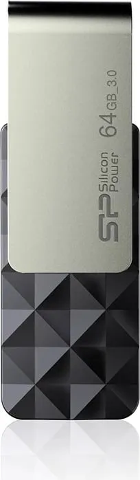 USB Silicon Power Blaze B30, 64GB, USB 3.1, e zezë - 2