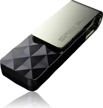 USB Silicon Power Blaze B30, 64GB, USB 3.1, e zezë