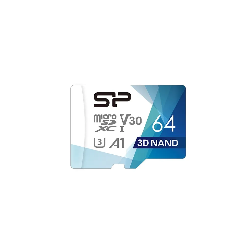 Kartë e memories Silicon Power Superior Pro, MicroSDXC, 64 GB, Class 10 + përshtatës SD - 1