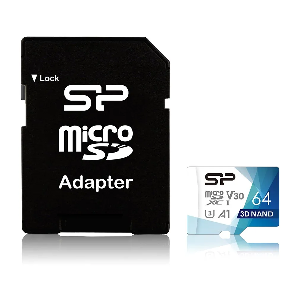 Kartë e memories Silicon Power Superior Pro, MicroSDXC, 64 GB, Class 10 + përshtatës SD - 2