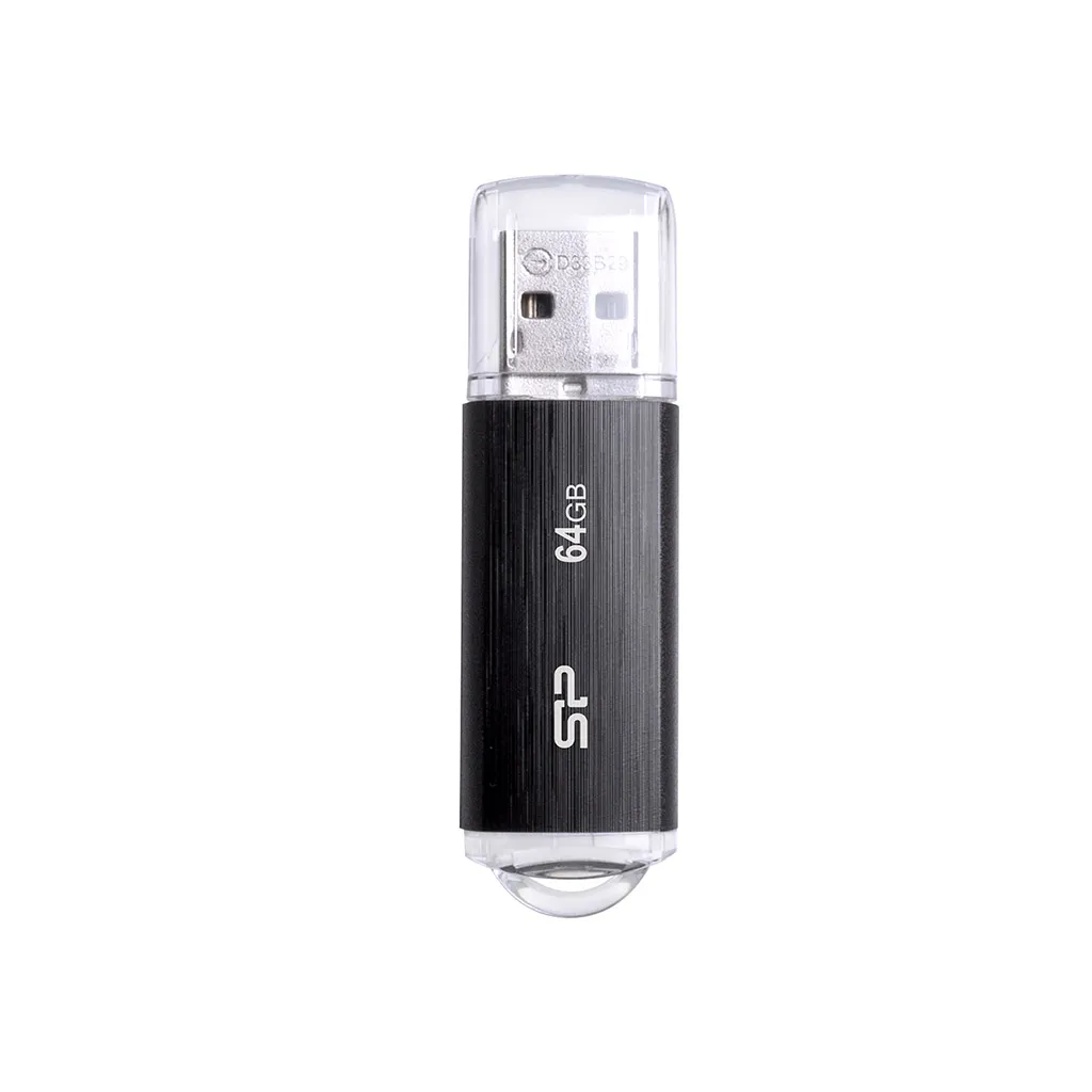 USB Silicon Power ultima U02, 64GB, 2.0, e zezë - 1