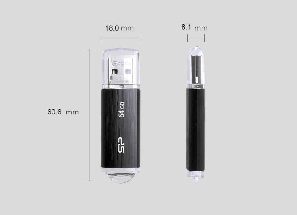 USB Silicon Power ultima U02, 64GB, 2.0, e zezë - 2