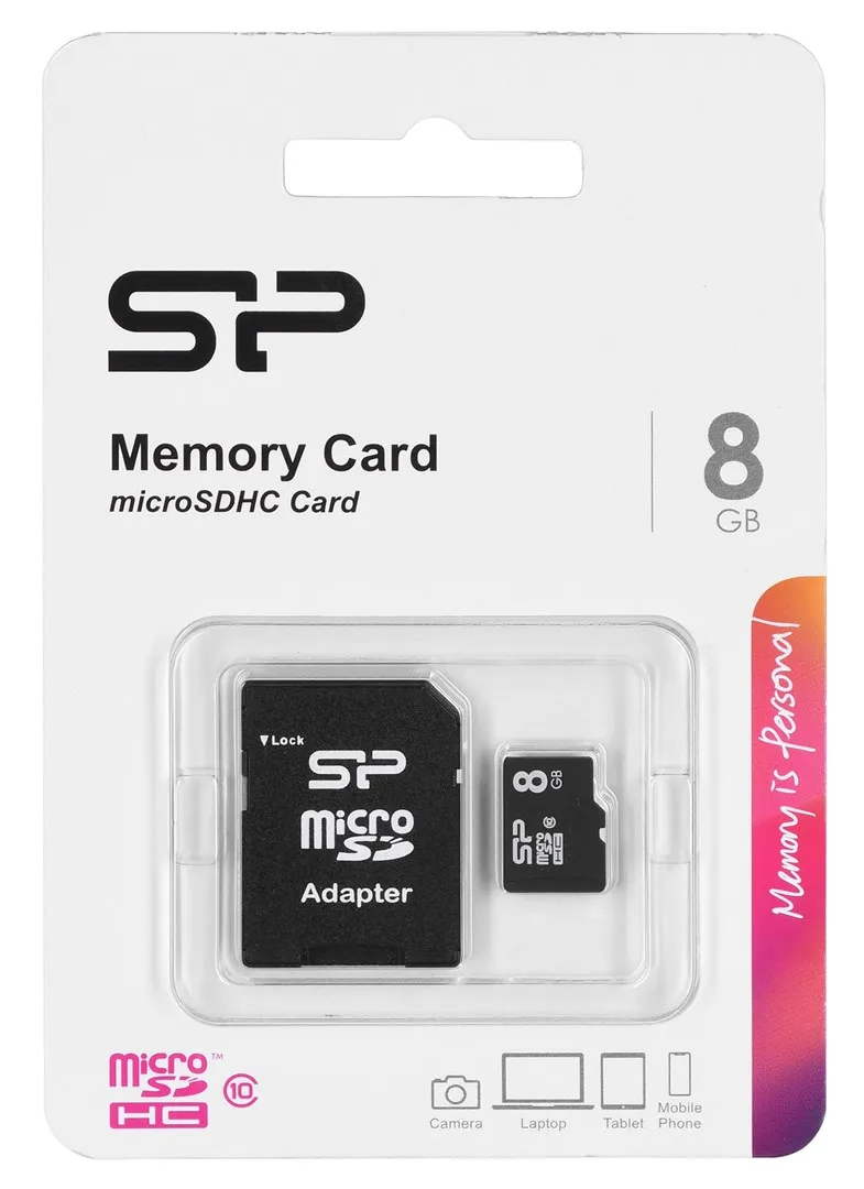 Kartë e memories Silicon Power SP008GBSTH010V10SP, MicroSDHC, 8 GB, Class 10 - 3