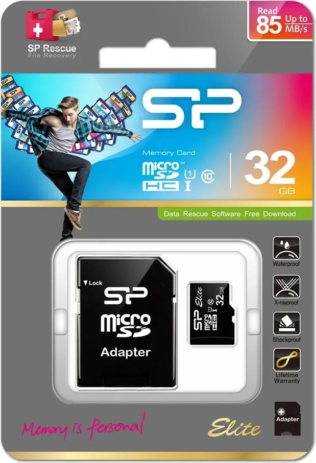 Kartë e memories Silicon Power Elite, MicroSDHC, 32 GB, Class 10 + përshtatës SD - 4