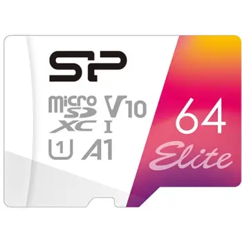 Kartelë memorie Silicon Power microSDXC Elite 64GB, Class 10, UHS-I, multikolor