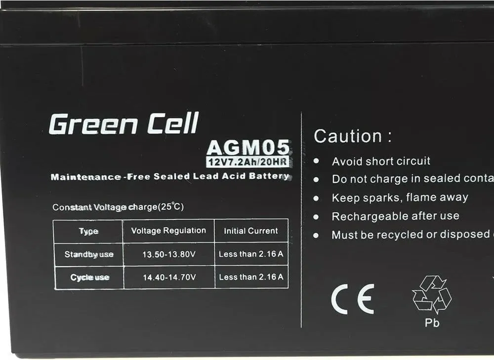 Bateri Green Cell AGM06 UPS, 12 V, 9 Ah - 3