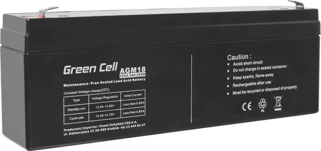 Bateri UPS Green Cell AGM18 12 V 2.3 Ah e zezë - 11