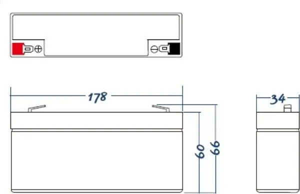 Bateri UPS Green Cell AGM18 12 V 2.3 Ah e zezë - 15